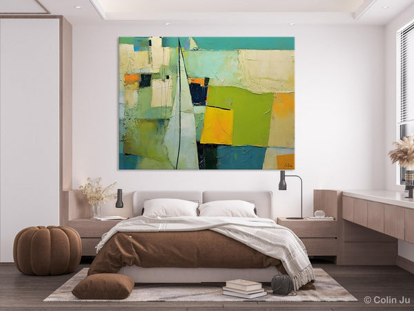 Bedroom Abstract Paintings, Original Abstract Art for Dining Room, Palette Knife Paintings, Large Acrylic Painting on Canvas, Hand Painted Canvas Art-Paintingforhome