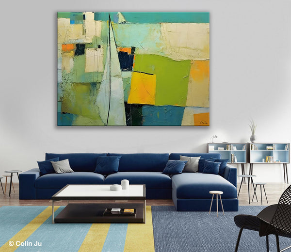 Bedroom Abstract Paintings, Original Abstract Art for Dining Room, Palette Knife Paintings, Large Acrylic Painting on Canvas, Hand Painted Canvas Art-Paintingforhome