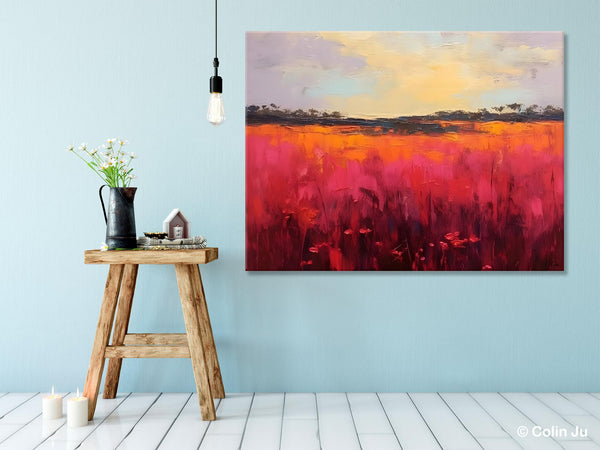 Oversized Modern Wall Art Paintings, Original Landscape Paintings, Modern Acrylic Artwork on Canvas, Large Abstract Painting for Living Room-Paintingforhome