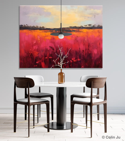Oversized Modern Wall Art Paintings, Original Landscape Paintings, Modern Acrylic Artwork on Canvas, Large Abstract Painting for Living Room-Paintingforhome