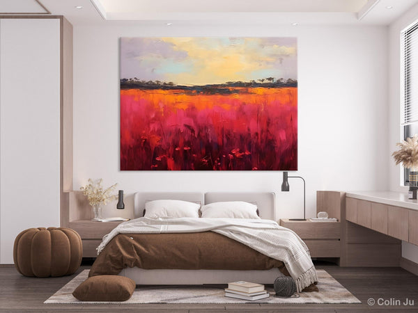 Oversized Modern Wall Art Paintings, Original Landscape Paintings, Modern Acrylic Artwork on Canvas, Large Abstract Painting for Living Room-Paintingforhome