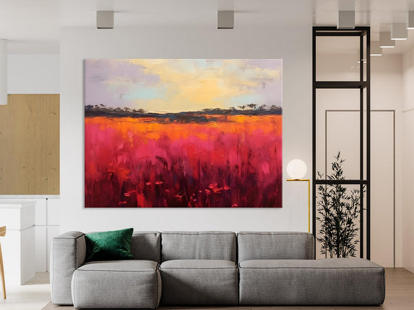 Oversized Modern Wall Art Paintings, Original Landscape Paintings, Modern Acrylic Artwork on Canvas, Large Abstract Painting for Living Room-Paintingforhome