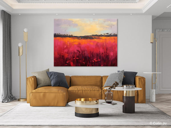 Oversized Modern Wall Art Paintings, Original Landscape Paintings, Modern Acrylic Artwork on Canvas, Large Abstract Painting for Living Room-Paintingforhome