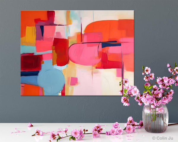 Acrylic Paintings Behind Sofa, Abstract Paintings for Bedroom, Original Hand Painted Canvas Art, Contemporary Canvas Wall Art, Buy Paintings Online-Paintingforhome