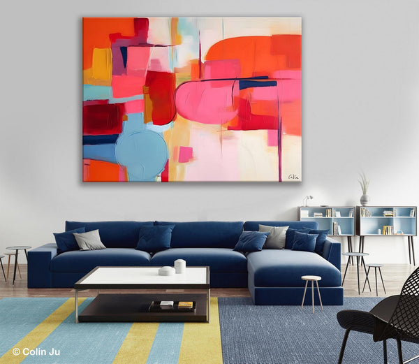 Acrylic Paintings Behind Sofa, Abstract Paintings for Bedroom, Original Hand Painted Canvas Art, Contemporary Canvas Wall Art, Buy Paintings Online-Paintingforhome