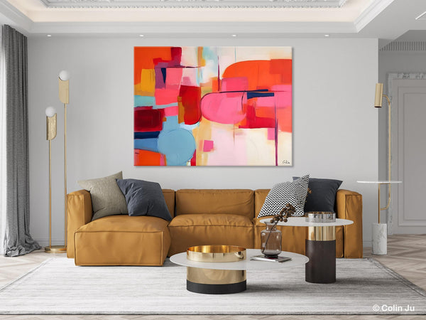 Acrylic Paintings Behind Sofa, Abstract Paintings for Bedroom, Original Hand Painted Canvas Art, Contemporary Canvas Wall Art, Buy Paintings Online-Paintingforhome