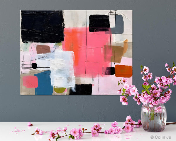 Contemporary Abstract Art, Bedroom Canvas Art Ideas, Simple Modern Art, Large Original Paintings for Sale, Buy Large Paintings Online-Paintingforhome