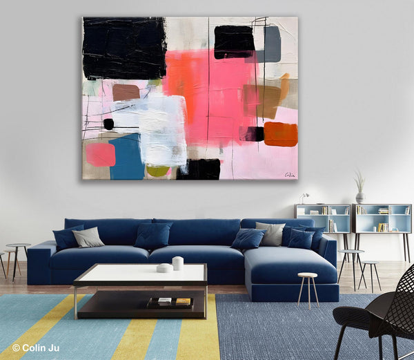 Contemporary Abstract Art, Bedroom Canvas Art Ideas, Simple Modern Art, Large Original Paintings for Sale, Buy Large Paintings Online-Paintingforhome