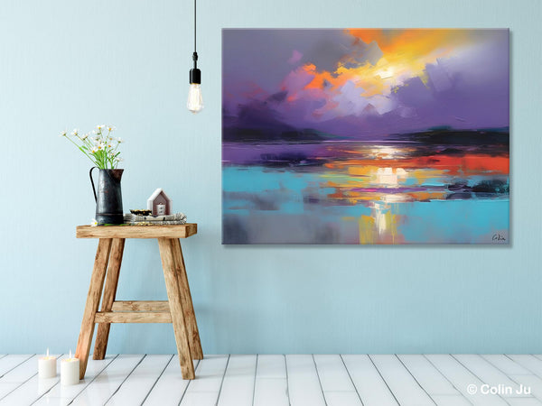 Modern Landscape Paintings, Landscape Paintings for Living Room, Original Abstract Canvas Painting, Contemporary Acrylic Paintings-Paintingforhome