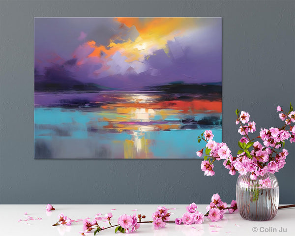 Modern Landscape Paintings, Landscape Paintings for Living Room, Original Abstract Canvas Painting, Contemporary Acrylic Paintings-Paintingforhome