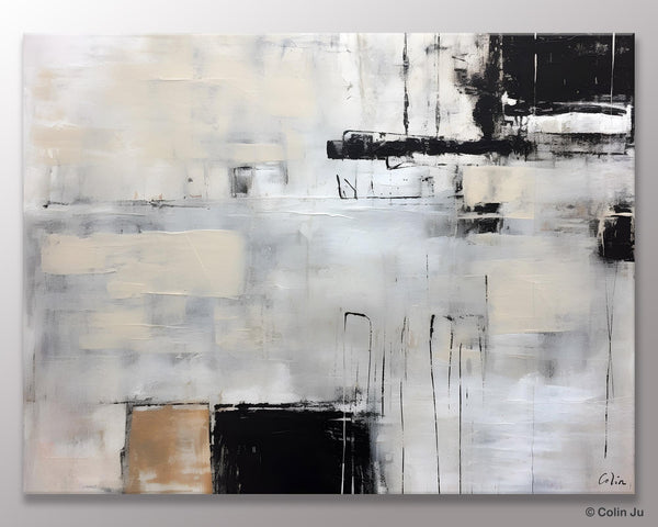 Large Original Abstract Wall Art, Simple Modern Art, Contemporary Acrylic Paintings, Oversized Paintings on Canvas, Large Canvas Paintings for Living Room-Paintingforhome