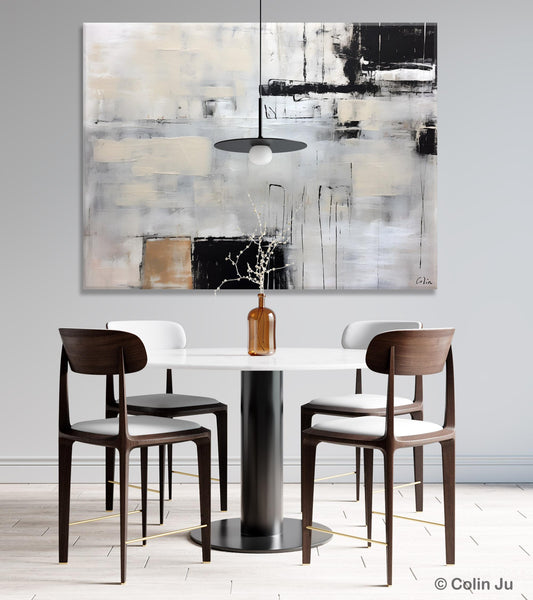 Large Original Abstract Wall Art, Simple Modern Art, Contemporary Acrylic Paintings, Oversized Paintings on Canvas, Large Canvas Paintings for Living Room-Paintingforhome