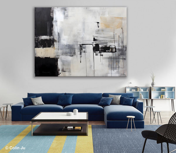 Modern Paintings for Bedroom, Living Room Wall Canvas Painting, Extra Large Abstract Artwork, Original Hand Painted Acrylic Painting-Paintingforhome
