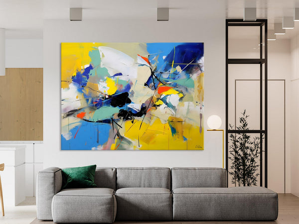 Living Room Wall Art Ideas, Original Modern Wall Art Paintings, Modern Paintings for Bedroom, Buy Paintings Online, Oversized Canvas Painting for Sale-Paintingforhome