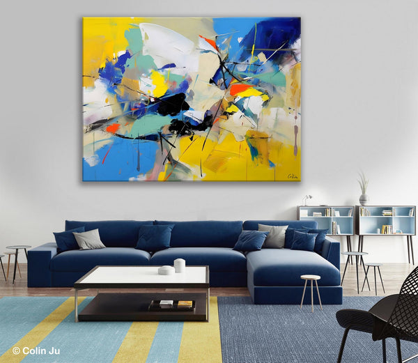 Living Room Wall Art Ideas, Original Modern Wall Art Paintings, Modern Paintings for Bedroom, Buy Paintings Online, Oversized Canvas Painting for Sale-Paintingforhome