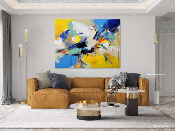 Living Room Wall Art Ideas, Original Modern Wall Art Paintings, Modern Paintings for Bedroom, Buy Paintings Online, Oversized Canvas Painting for Sale-Paintingforhome