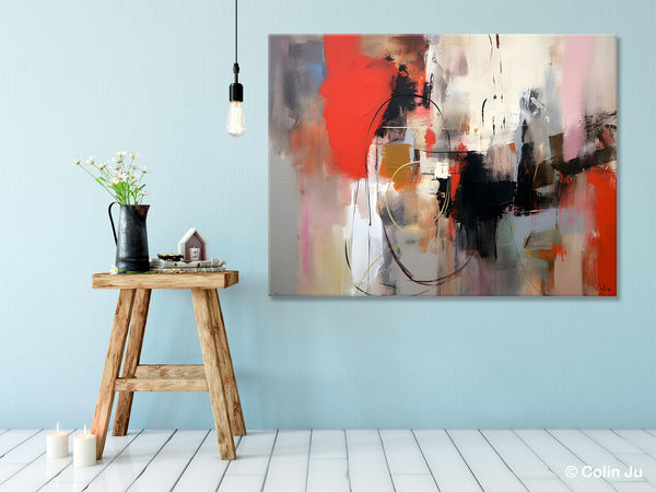 Large Wall Art Paintings Behind Sofa, Acrylic Paintings on Canvas, Original Acrylic Paintings, Modern Canvas Paintings, Hand Painted Canvas Art-Paintingforhome