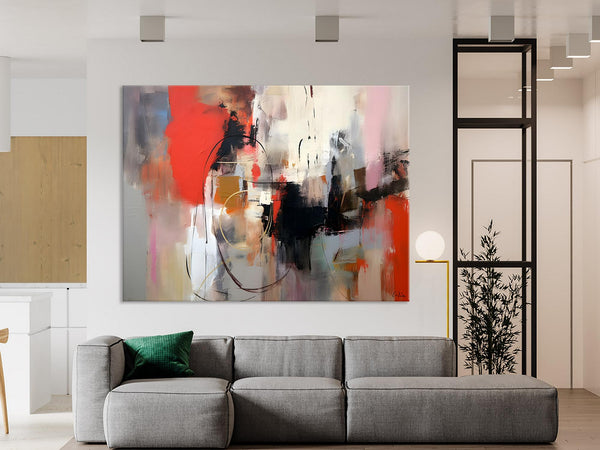 Large Wall Art Paintings Behind Sofa, Acrylic Paintings on Canvas, Original Acrylic Paintings, Modern Canvas Paintings, Hand Painted Canvas Art-Paintingforhome