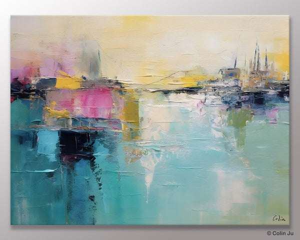Acrylic Paintings Behind Sofa, Abstract Paintings for Bedroom, Contemporary Canvas Wall Art, Original Hand Painted Canvas Art, Buy Paintings Online-Paintingforhome