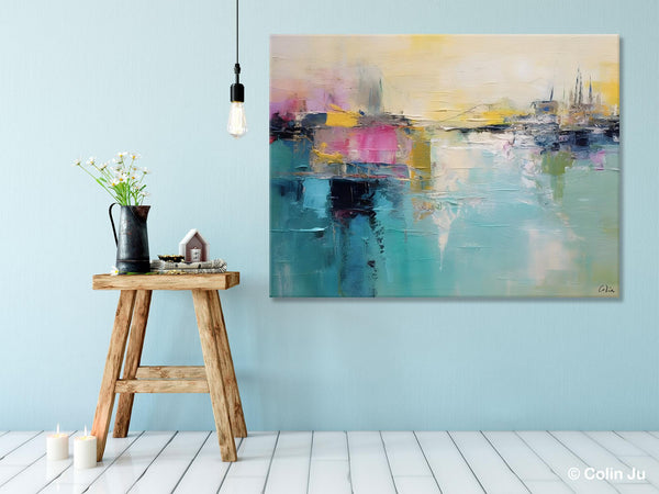 Acrylic Paintings Behind Sofa, Abstract Paintings for Bedroom, Contemporary Canvas Wall Art, Original Hand Painted Canvas Art, Buy Paintings Online-Paintingforhome