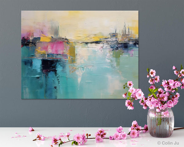 Acrylic Paintings Behind Sofa, Abstract Paintings for Bedroom, Contemporary Canvas Wall Art, Original Hand Painted Canvas Art, Buy Paintings Online-Paintingforhome