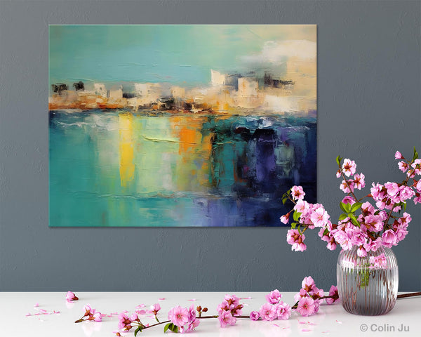 Contemporary Canvas Wall Art, Original Hand Painted Canvas Art, Acrylic Paintings Behind Sofa, Abstract Paintings for Bedroom, Buy Paintings Online-Paintingforhome