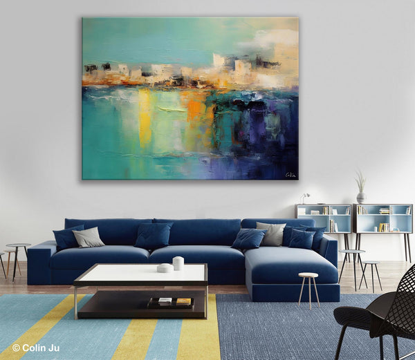 Contemporary Canvas Wall Art, Original Hand Painted Canvas Art, Acrylic Paintings Behind Sofa, Abstract Paintings for Bedroom, Buy Paintings Online-Paintingforhome
