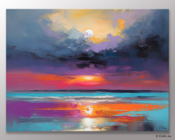 Original Abstract Art, Hand Painted Canvas Art, Large Abstract Painting for Living Room, Landscape Canvas Art, Large Landscape Acrylic Art-Paintingforhome