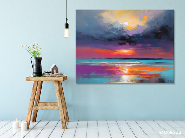 Original Abstract Art, Hand Painted Canvas Art, Large Abstract Painting for Living Room, Landscape Canvas Art, Large Landscape Acrylic Art-Paintingforhome