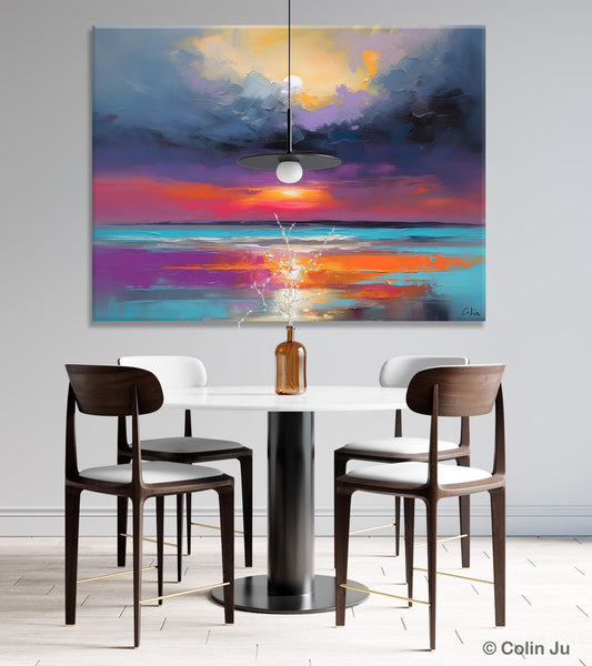 Original Abstract Art, Hand Painted Canvas Art, Large Abstract Painting for Living Room, Landscape Canvas Art, Large Landscape Acrylic Art-Paintingforhome