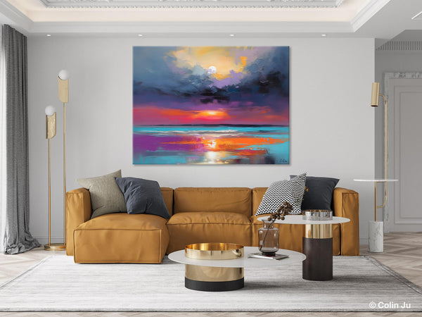 Original Abstract Art, Hand Painted Canvas Art, Large Abstract Painting for Living Room, Landscape Canvas Art, Large Landscape Acrylic Art-Paintingforhome