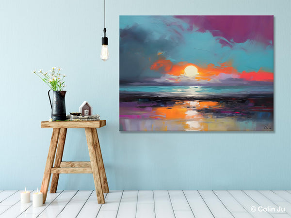 Contemporary Wall Art Paintings, Abstract Landscape Paintings for Living Room, Landscape Canvas Art, Large Acrylic Paintings on Canvas-Paintingforhome