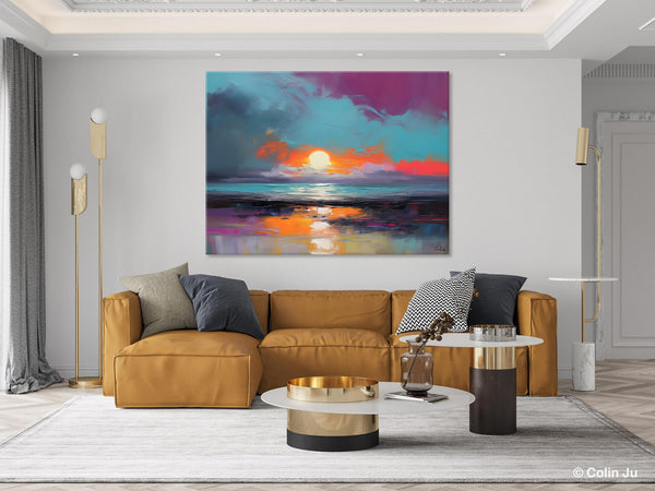 Contemporary Wall Art Paintings, Abstract Landscape Paintings for Living Room, Landscape Canvas Art, Large Acrylic Paintings on Canvas-Paintingforhome