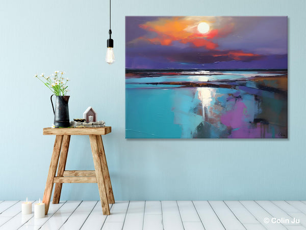 Original Landscape Abstract Painting, Simple Wall Art Ideas, Living Room Abstract Paintings, Large Landscape Canvas Paintings, Buy Art Online-Paintingforhome
