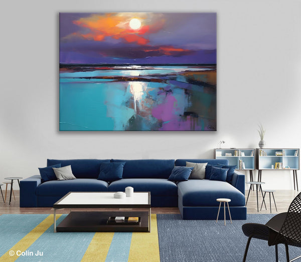 Original Landscape Abstract Painting, Simple Wall Art Ideas, Living Room Abstract Paintings, Large Landscape Canvas Paintings, Buy Art Online-Paintingforhome