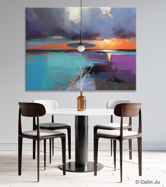 Living Room Abstract Paintings, Original Landscape Abstract Painting, Simple Wall Art Ideas, Extra Large Landscape Canvas Paintings, Buy Art Online-Paintingforhome