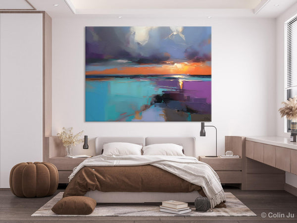 Living Room Abstract Paintings, Original Landscape Abstract Painting, Simple Wall Art Ideas, Extra Large Landscape Canvas Paintings, Buy Art Online-Paintingforhome
