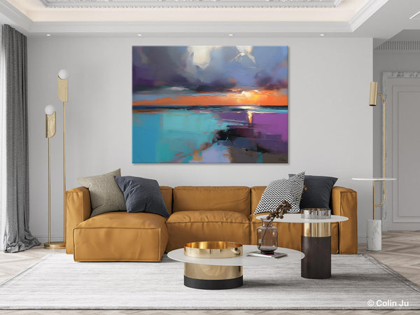 Living Room Abstract Paintings, Original Landscape Abstract Painting, Simple Wall Art Ideas, Extra Large Landscape Canvas Paintings, Buy Art Online-Paintingforhome