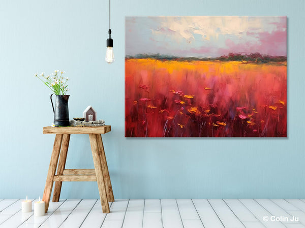 Original Landscape Paintings, Oversized Modern Wall Art Paintings, Modern Acrylic Artwork on Canvas, Large Abstract Painting for Living Room-Paintingforhome
