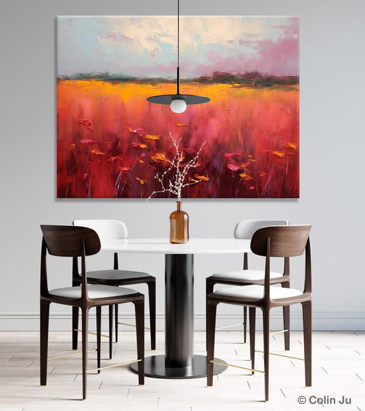 Original Landscape Paintings, Oversized Modern Wall Art Paintings, Modern Acrylic Artwork on Canvas, Large Abstract Painting for Living Room-Paintingforhome