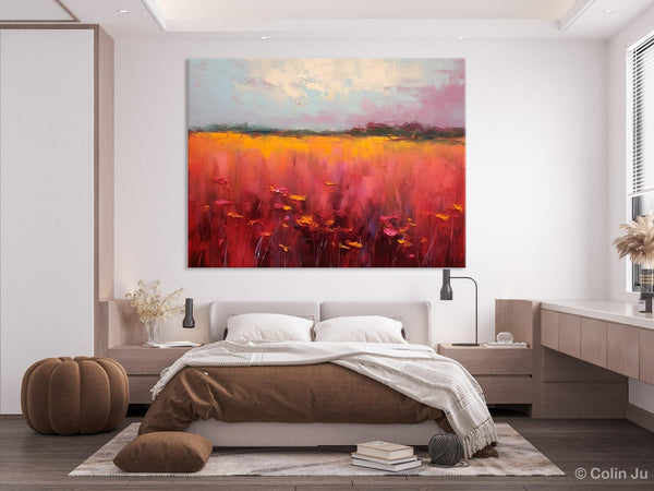 Original Landscape Paintings, Oversized Modern Wall Art Paintings, Modern Acrylic Artwork on Canvas, Large Abstract Painting for Living Room-Paintingforhome