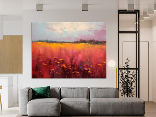 Original Landscape Paintings, Oversized Modern Wall Art Paintings, Modern Acrylic Artwork on Canvas, Large Abstract Painting for Living Room-Paintingforhome