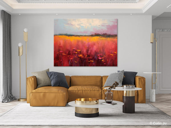Original Landscape Paintings, Oversized Modern Wall Art Paintings, Modern Acrylic Artwork on Canvas, Large Abstract Painting for Living Room-Paintingforhome