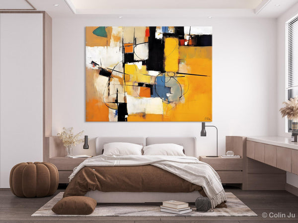 Acrylic Abstract Painting Behind Sofa, Large Original Painting on Canvas, Acrylic Painting for Sale, Living Room Wall Art Paintings, Buy Paintings Online-Paintingforhome