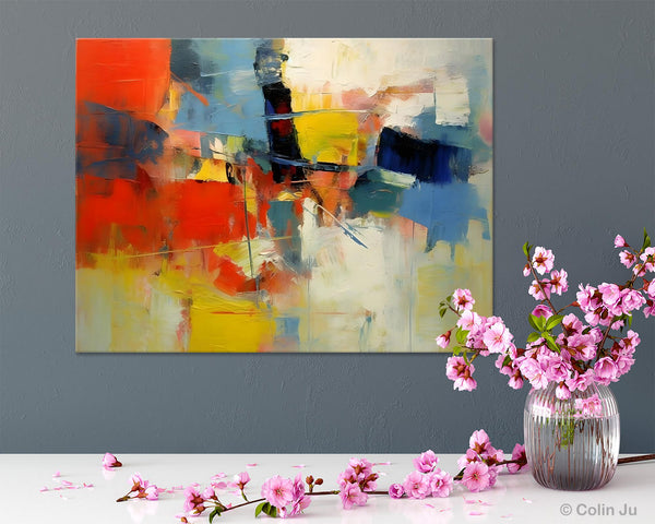 Acrylic Paintings on Canvas, Large Paintings Behind Sofa, Palette Knife Paintings, Abstract Painting for Living Room, Original Modern Paintings-Paintingforhome