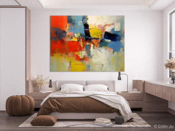 Acrylic Paintings on Canvas, Large Paintings Behind Sofa, Palette Knife Paintings, Abstract Painting for Living Room, Original Modern Paintings-Paintingforhome