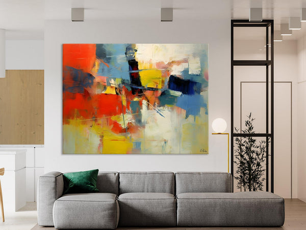 Acrylic Paintings on Canvas, Large Paintings Behind Sofa, Palette Knife Paintings, Abstract Painting for Living Room, Original Modern Paintings-Paintingforhome