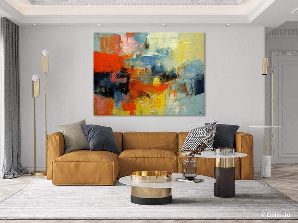 Modern Canvas Painting, Living Room Wall Art Ideas, Buy Abstract Art Online, Heavy Texture Art, Original Acrylic Painting on Canvas-Paintingforhome
