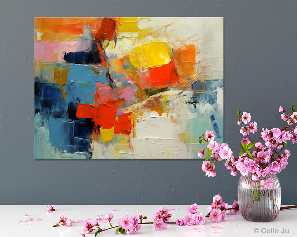 Abstract Acrylic Paintings for Living Room, Original Modern Contemporary Artwork, Buy Paintings Online, Oversized Canvas Artwork-Paintingforhome