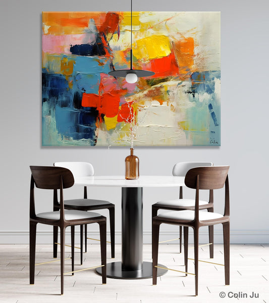 Abstract Acrylic Paintings for Living Room, Original Modern Contemporary Artwork, Buy Paintings Online, Oversized Canvas Artwork-Paintingforhome
